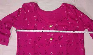 Pretty Pink Kurta with Floral Print