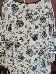 Floral Print Bell Sleeve Top