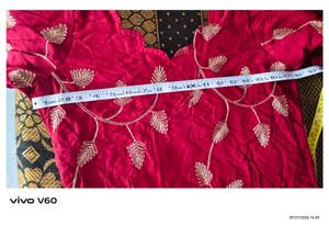 Maroon Embroidered Kurta