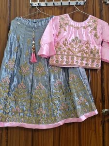 Embroidered Lehenga Choli Set for kids