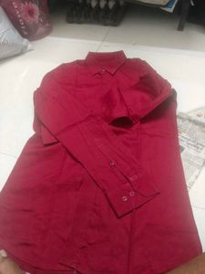 Classic Red Button-Down Shirt