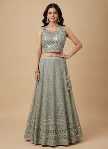 Embroidered Lehenga Choli Set (Free Size Upto L)