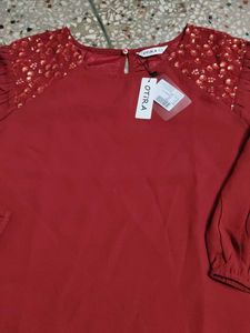 Stunning maroon Embellished top