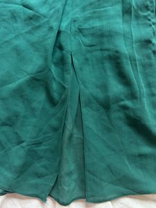 Flowy Green Maxi Skirt with Bell Sleeve Top