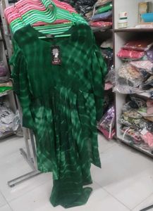 Green Tie-Dye Dress