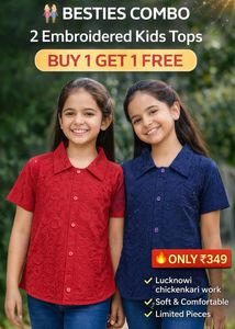 👯‍♀️ Besties Combo: 2 Stylish Lucknowi Tops @349