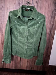 Vintage Mango Corduroy Button-Up Shirt