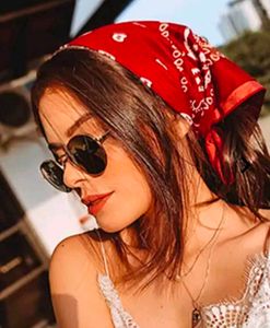 Red Paisley Bandana Scarf