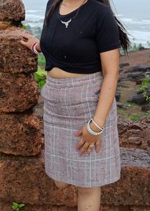 Plaid Pencil Skirt