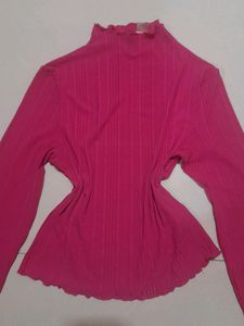H&M Pink Barbiecore Y2k Mesh Top