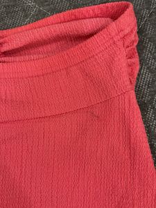Beautiful Coral Textured Blouse