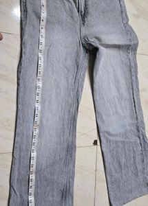 Grey baggy and bootcut jeans