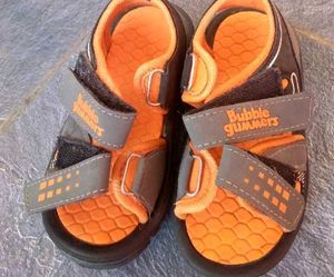 Kids Orange & Grey Sandals