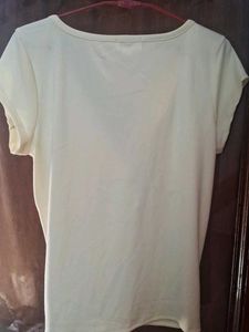 Soft Yellow V-Neck Top