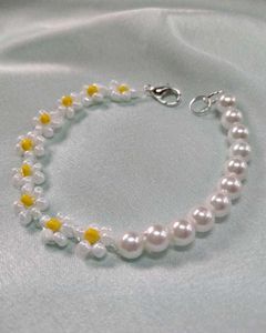 Handmade Beaded Flower Bracelet