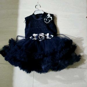 Sparkly Navy Blue Party Dress