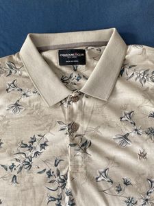 Men's Floral Print Polo Shirt