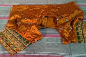 Elegant Yellow Embroidered Saree