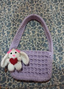Crocheted Bunny Keychain
