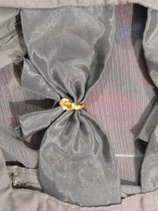 Elegant Grey floral print saree