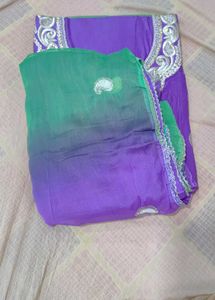 Pearl Purple Kurta salwar ,chiffon dup