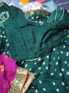 Elegant Bandhani Silk lehenga