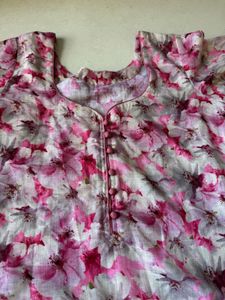Floral Print Midi kurta