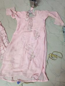 Designer Pink Kurta Set with Embellishments
