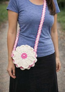 Handmade Crochet Flower Crossbody Bag