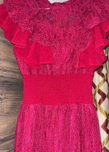 Chic Lace Ruffle Dress