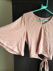 Pink Back Knot Top