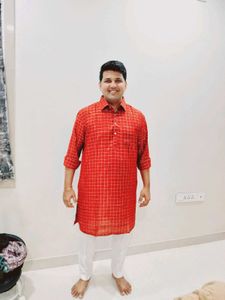 Men's Red Kurta