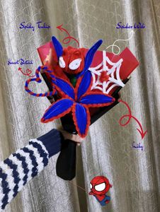 Spiderman Pipe Cleaner Bouquet ❤️💙🖤
