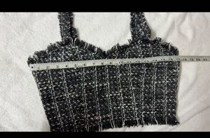 Chic Tweed Crop Top