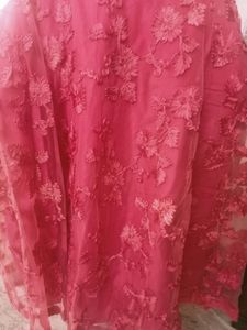 Pink Embroidered Indian Dress