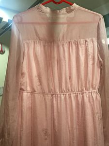 Elegant Pink Sheer Kurta
