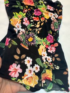 Floral semi sheer Tube Top