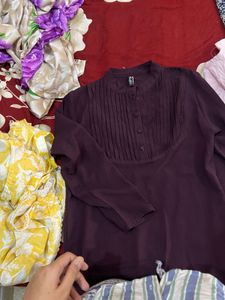 Elegant Plum Kurta