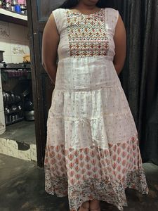 Elegant Tiered Ethnic Gown