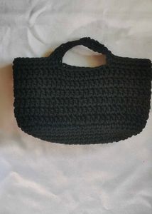 Chic Black Crochet Bag