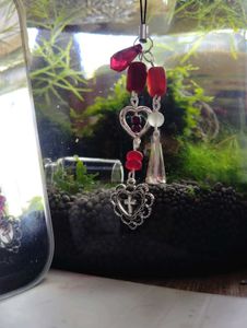 Boho Blue Beaded Charm Keychain