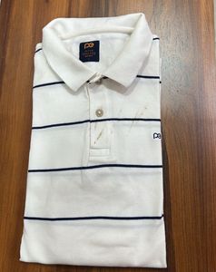 Peter England Striped Polo Shirt