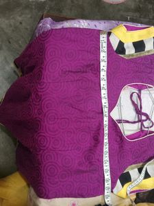 Women's Purple Kurta With Cream Churidar