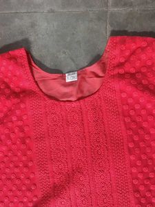 Beautiful Red Chikankari Kurta. perfectly new
