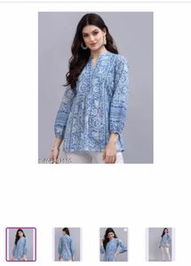 Stylish Blue Printed Kurta for Women