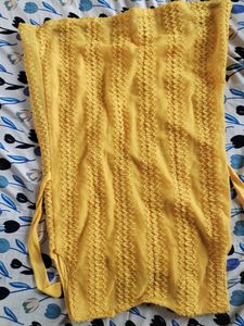 Yellow Lace Sleeveless Top