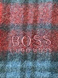 BOSS Plaid Wool Scarf