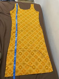 Sunny Yellow Ethnic Kurta with White Pants