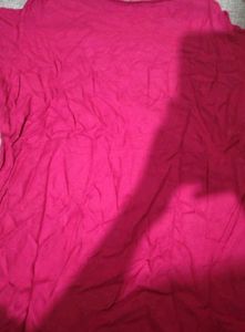 Beautiful Pink Kurti with Embellished Neckline
