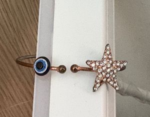 Sparkly Star and Evil Eye Copper Bracelet